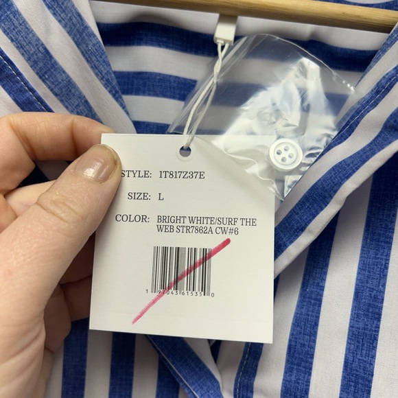 Zac & Rachel Nautical Blue and White Striped Top - Picture 3 of 5